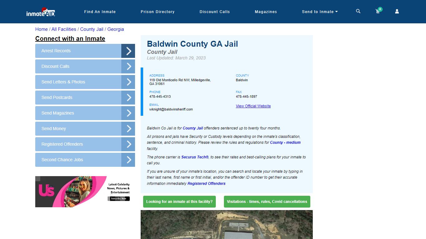 Baldwin County GA Jail - Inmate Locator - Milledgeville, GA